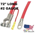 Forklift Battery Cable Gauge Positive Red 72" Long Top Post + Crimped Lug. Fixed Price $23.90.