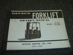 Nissan Datsun CFG003 CFG005 Forklift Truck Owner Operator Manual User Guide Xz. Fixed Price $167.84.