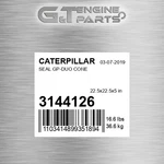 3144126 Seal Gp-duo Cone Fits Caterpillar (new Aftermarket). Fixed Price $251.06.
