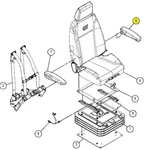 Caterpillar 498-2672: Kit-armrest (lh). Fixed Price $275.00.