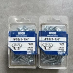 Crown Bolt #10X1-1/4 Flat Head Phillips Steel Wood Screws Zinc Finish 100 Pack. Fixed Price $11.75.